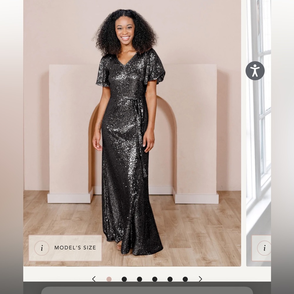 Revelry Reese Black Sequin Dress XL